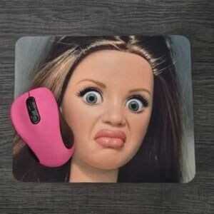 Barbie Doll Face Mousepad